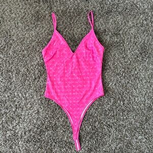Hot pink bodysuit